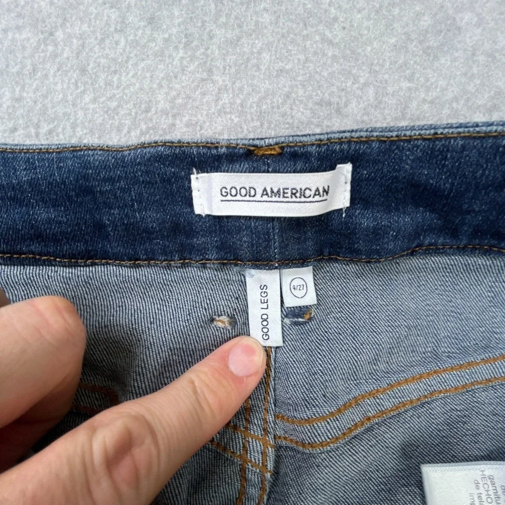 Good American Jeans Womens Sz 4 / 27 (27 x 28.5) Good Legs Skinny Stretch Denim - Picture 8 of 10